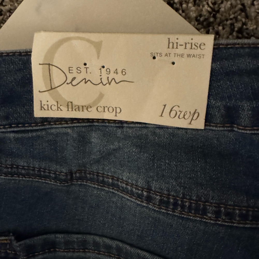 NWT Cato limited edition ion collection hi-rise 16 W petite crop stretchy jeans - Picture 4 of 7